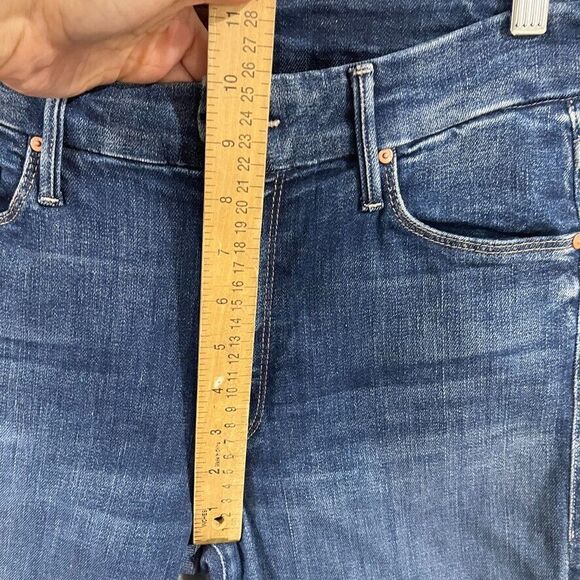 Mother The Looker Two Step Ankle Fray Skunk At The Tea Party Skinny Jeans 27 - Picture 6 of 12